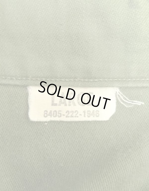 画像3: 60'S アメリカ軍 US ARMY "OG107" 初期モデル コットンサテン 平ボタン ベイカーパンツ L (VINTAGE)