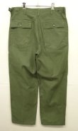 画像5: 60'S アメリカ軍 US ARMY "OG107" 初期モデル コットンサテン 平ボタン ベイカーパンツ L (VINTAGE)