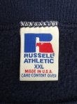 画像2: 90'S RUSSELL ATHLETIC 前Vガゼット付き クルーネック スウェットシャツ ネイビー USA製 (VINTAGE)