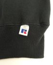 画像3: 90'S RUSSELL ATHLETIC 前Vガゼット付き クルーネック スウェットシャツ ブラック USA製 (VINTAGE)