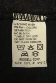 画像4: 90'S RUSSELL ATHLETIC "HIGH COTTON" 前Vガゼット付き クルーネック 半袖 スウェットシャツ ブラック USA製 (DEADSTOCK)