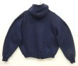 画像4: 90'S RUSSELL ATHLETIC フルジップ スウェットパーカー ネイビー メキシコ製 (VINTAGE)