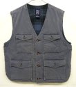 画像1: 90'S GAP 旧タグ 裏地付き ダックベスト フェードネイビー (VINTAGE)