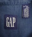 画像2: 90'S GAP 旧タグ 長袖 リネンシャツ インディゴ (VINTAGE)