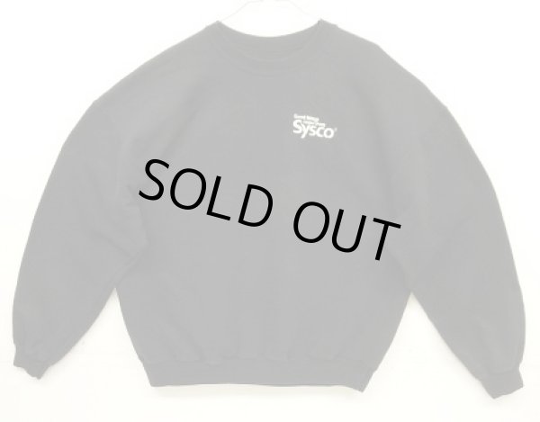 画像1: 00'S SYSCO アメリカ企業物 クルーネック スウェットシャツ ブラック (VINTAGE)