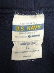 画像2: アメリカ軍 US NAVY 両面リフレクタープリント プルオーバー スウェットパーカー ネイビー USA製 (VINTAGE)