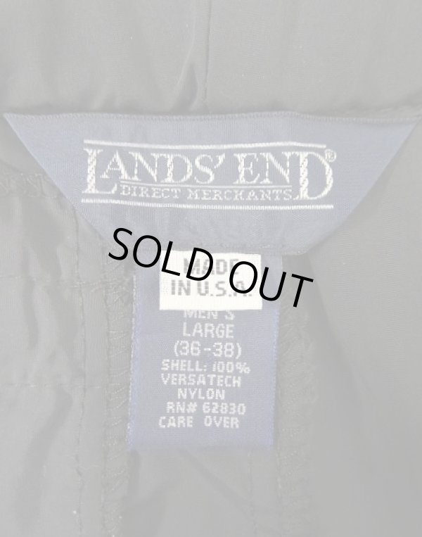 画像2: 90'S LANDS' END 三角タグ ナイロンパンツ ブラック USA製 (VINTAGE)