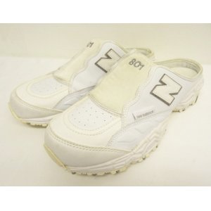 画像: NEW BALANCE 801 "ALL TERRAIN" レザー スリッポン オールホワイト (USED)