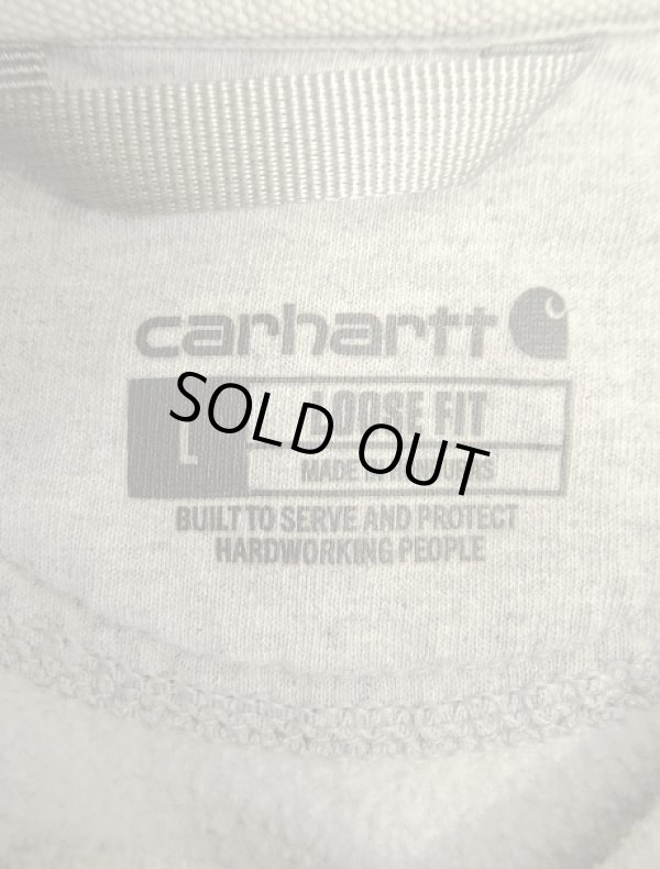 画像2: CARHARTT 袖プリント スウェット パーカー ヘザーグレー (VINTAGE)