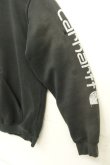 画像3: CARHARTT 袖プリント スウェット パーカー フェードブラック (VINTAGE)