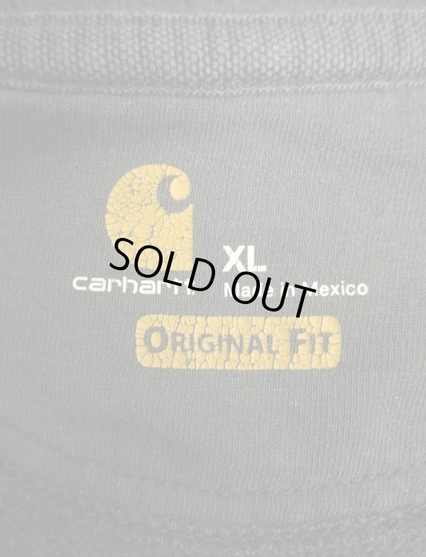 画像2: CARHARTT 袖プリント スウェット パーカー フェードブラック (VINTAGE)