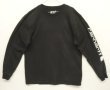 画像1: CARHARTT 袖プリント 長袖 Tシャツ ブラック (VINTAGE)