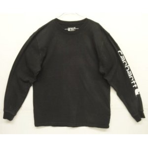 画像: CARHARTT 袖プリント 長袖 Tシャツ ブラック (VINTAGE)