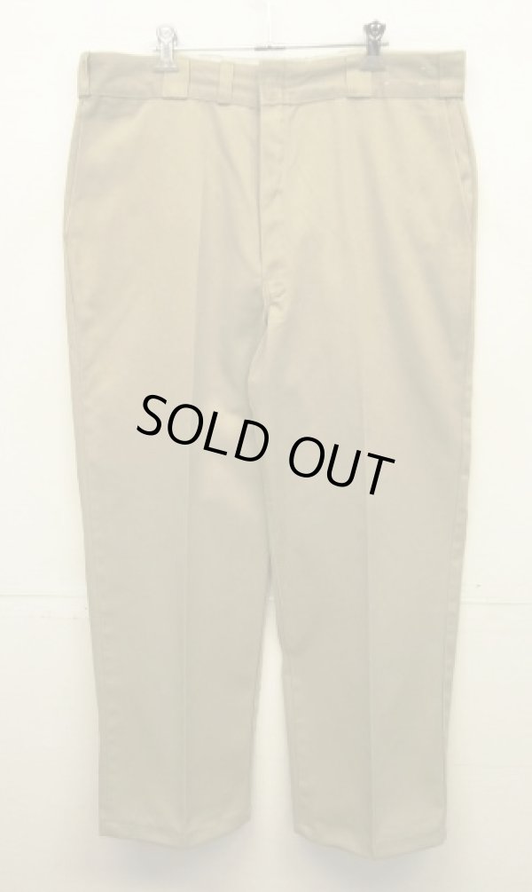 画像4: 80'S DICKIES 874 チビタグ ワークパンツ YKKアルミジップ ベージュ W38L30 USA製 (VINTAGE)