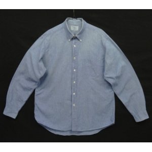 画像: 80'S ABERCROMBIE & FITCH コットン100% シャンブレー BDシャツ ブルー (VINTAGE)