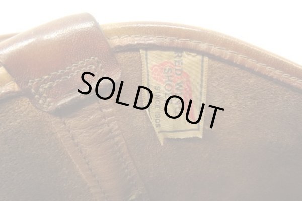 画像2: 80'S RED WING "プリント羽タグ" レザー ペコスブーツ ブラウン USA製 (VINTAGE)