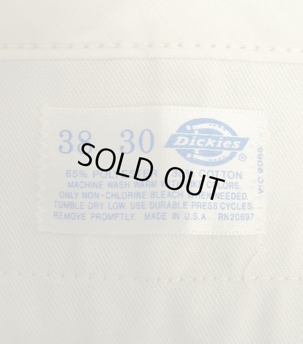 画像3: 80'S DICKIES 874 チビタグ ワークパンツ YKKアルミジップ ベージュ W38L30 USA製 (VINTAGE)