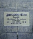 画像2: 80'S ABERCROMBIE & FITCH コットン100% シャンブレー BDシャツ ブルー (VINTAGE)