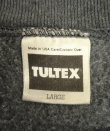 画像2: 90'S TULTEX ラグランスリーブ クルーネック スウェットシャツ チャコール USA製 (VINTAGE)
