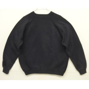 画像: 90'S HANES ラグランスリーブ クルーネック スウェットシャツ ブラック USA製 (VINTAGE)