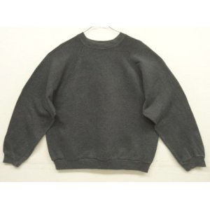 画像: 90'S TULTEX ラグランスリーブ クルーネック スウェットシャツ チャコール USA製 (VINTAGE)
