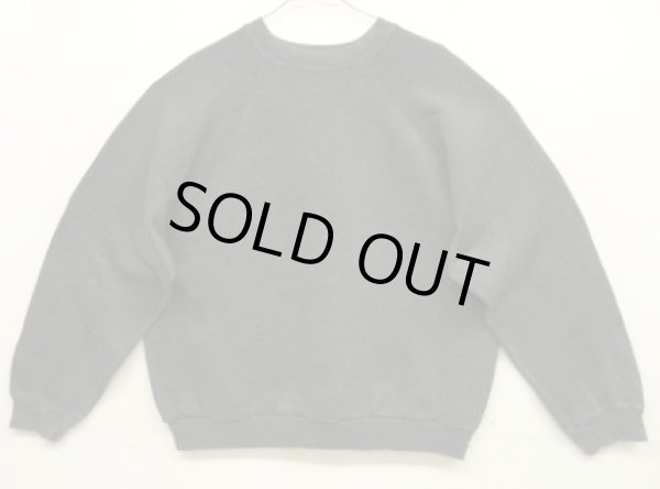 画像1: 90'S TULTEX ラグランスリーブ クルーネック スウェットシャツ チャコール USA製 (VINTAGE)