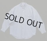 画像: 90'S RALPH LAUREN "BENFORD" シルク/コットン 長袖シャツ ブルー (VINTAGE)