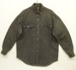 画像1: 90'S RRL 初期 三ツ星タグ メタルボタン デニム ワークシャツ ブラック (VINTAGE)