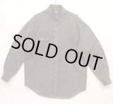 画像: 90'S RRL 初期 三ツ星タグ メタルボタン デニム ワークシャツ ブラック (VINTAGE)