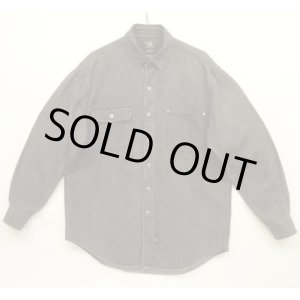 画像: 90'S RRL 初期 三ツ星タグ メタルボタン デニム ワークシャツ ブラック (VINTAGE)