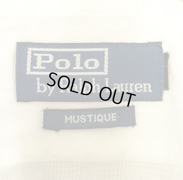 画像2: 90'S RALPH LAUREN "MUSTIQUE" 同色ジャガード ウエスタン ボックスシャツ ホワイト (VINTAGE)