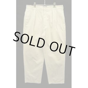 画像: 90'S RALPH LAUREN "ボックスロゴ" ツープリーツ チノパンツ オフホワイト USA製 (VINTAGE)