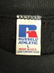 画像2: 90'S RUSSELL ATHLETIC 前Vガゼット付き ロゴ刺繍 クルーネック スウェットシャツ ブラック USA製 (VINTAGE)