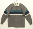 画像1: 80'S LL Bean 脇の下ガゼット付き ラガーシャツ USA製 (VINTAGE)