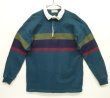 画像1: 80'S LL Bean 脇の下ガゼット付き ラガーシャツ USA製 (VINTAGE)