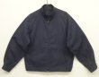画像1: 70'S UNKNOWN 背面プリーツ ドリズラージャケット ネイビー TALONジップ (VINTAGE)