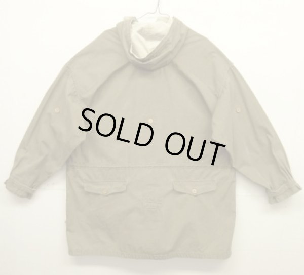 画像3: ユーロヴィンテージ リネン/コットン リバーシブル マウンテンスモック カーキ/オフホワイト (VINTAGE)