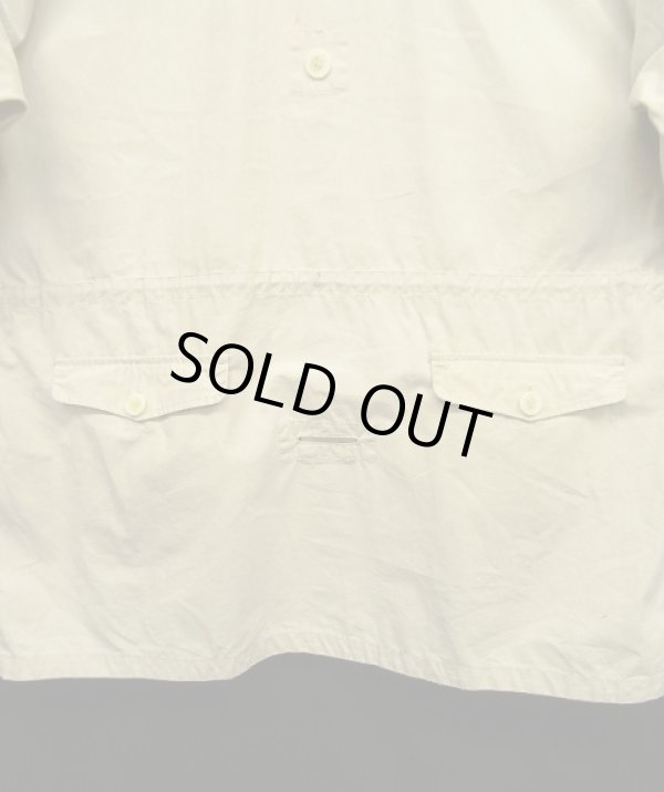 画像7: ユーロヴィンテージ リネン/コットン リバーシブル マウンテンスモック カーキ/オフホワイト (VINTAGE)