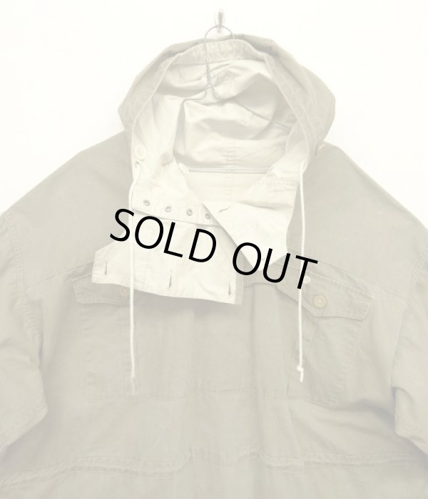 画像2: ユーロヴィンテージ リネン/コットン リバーシブル マウンテンスモック カーキ/オフホワイト (VINTAGE)