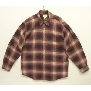 画像: 90'S J.CREW 旧タグ レーヨン混 長袖シャツ オンブレチェック ポルトガル製 (VINTAGE)