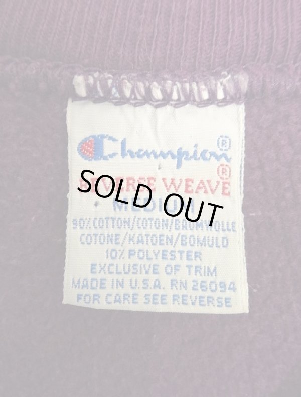 画像2: 90'S CHAMPION 刺繍タグ リバースウィーブ グレープ USA製 (VINTAGE)