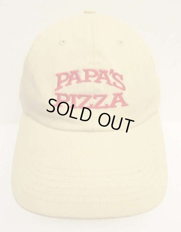 画像2: PAPA'S PIZZA 6パネル ベースボールキャップ ベージュ (USED)