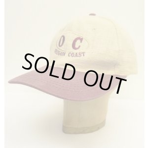 画像: OREGON COAST "HEMP100%" 6パネル ベースボールキャップ ナチュラル/バーガンディ (USED)