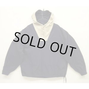 画像: 90'S J.CREW 旧タグ コットン カラーブロック アノラックパーカー ホワイト/ネイビー (VINTAGE)