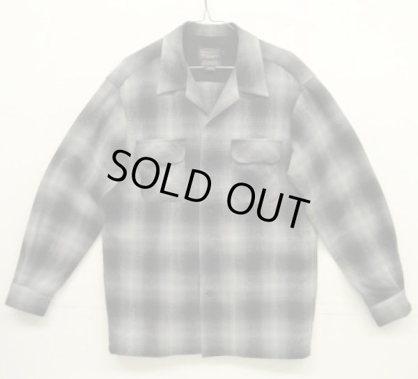 画像1: 00'S PENDLETON "BOARD SHIRT" ウール オープンカラーシャツ オンブレチェック (MINT CONDITION)