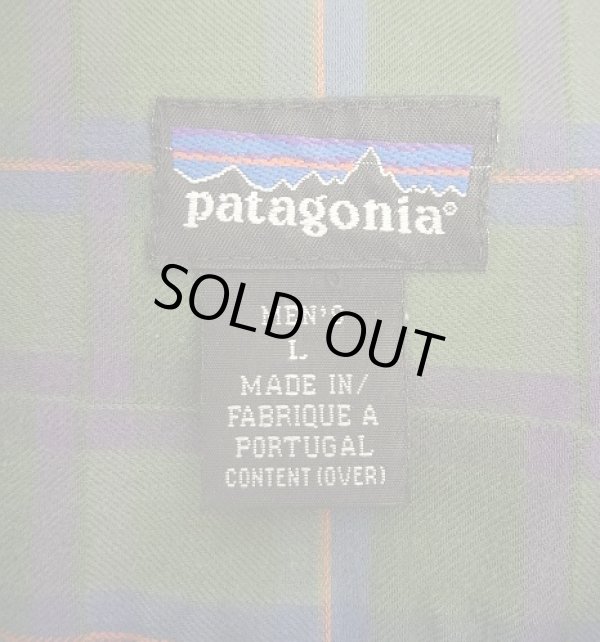 画像2: 90'S PATAGONIA コットン 長袖シャツ チェック柄 ポルトガル製 (VINTAGE)