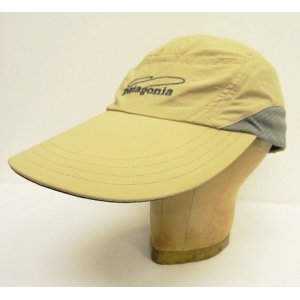 画像: PATAGONIA サイドメッシュ ナイロン ロングビルキャップ ベージュ (USED)