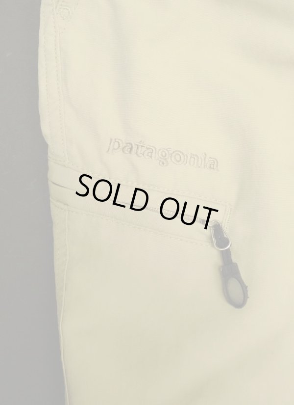 画像4: PATAGONIA 右サイドジップポケット付き ナイロンパンツ ベージュ (USED)