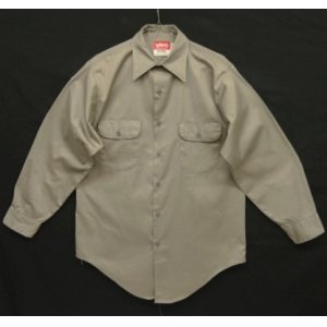 画像: 70'S TUF-NUT "SIX GUN TWILL" 長袖 ワークシャツ グレー USA製 (VINTAGE)