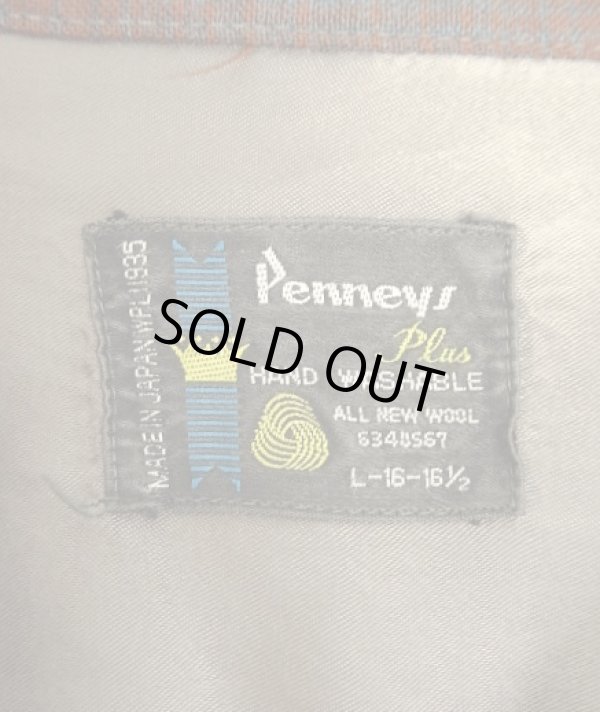 画像2: 60'S PENNEY'S ウール オープンカラーシャツ オンブレチェック (VINTAGE)
